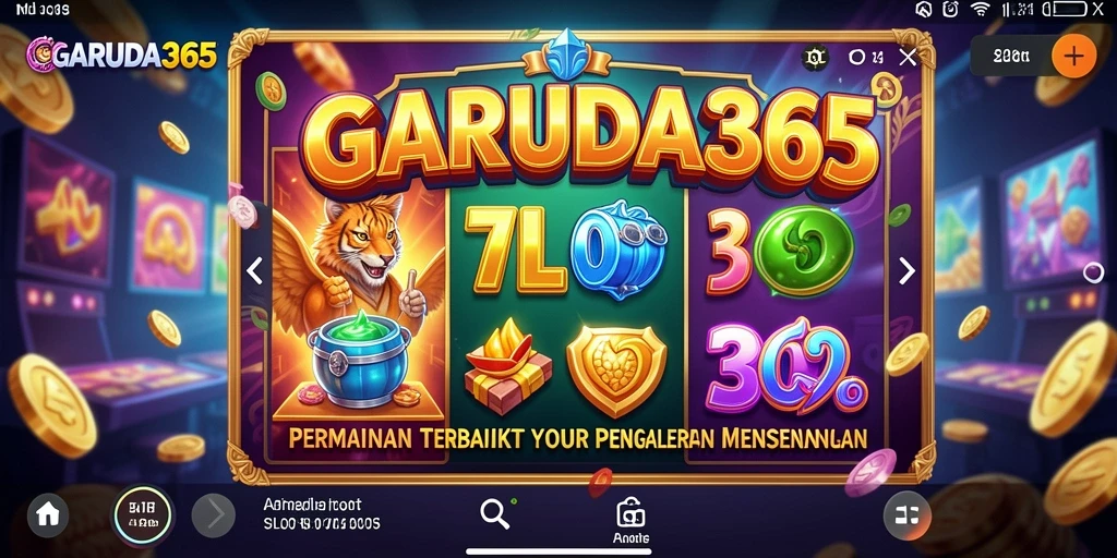 Tampilan gameplay slot GARUDA365 yang menarik dan penuh warna.