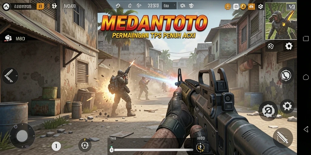 Screenshot gameplay MEDANTOTO yang menunjukkan pertempuran intens.